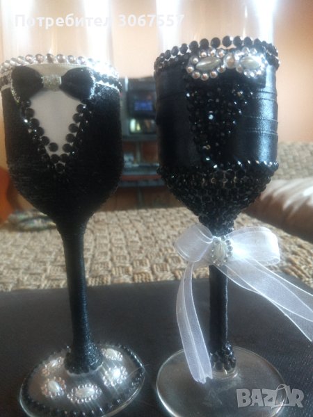 Продавам чаши за сватбена церемония, ръчна изработка, снимка 1