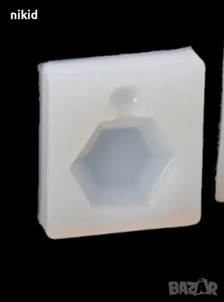 мини парфюм шише бутилка силиконов молд форма фондан смола шоколад декор, снимка 1