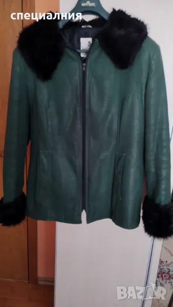 петролно зелено дамско яке, снимка 1