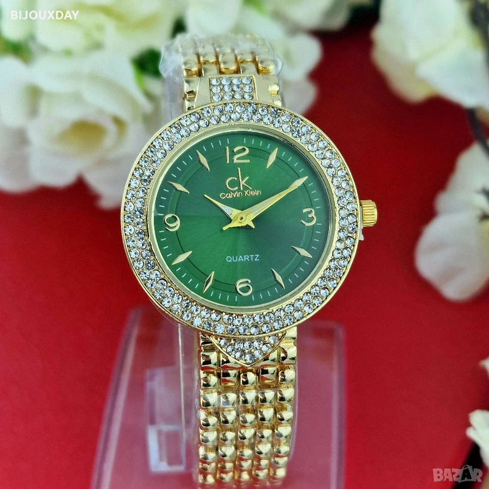 водоустойчив дамски часовник calvin klein от медицинска стомана, снимка 1