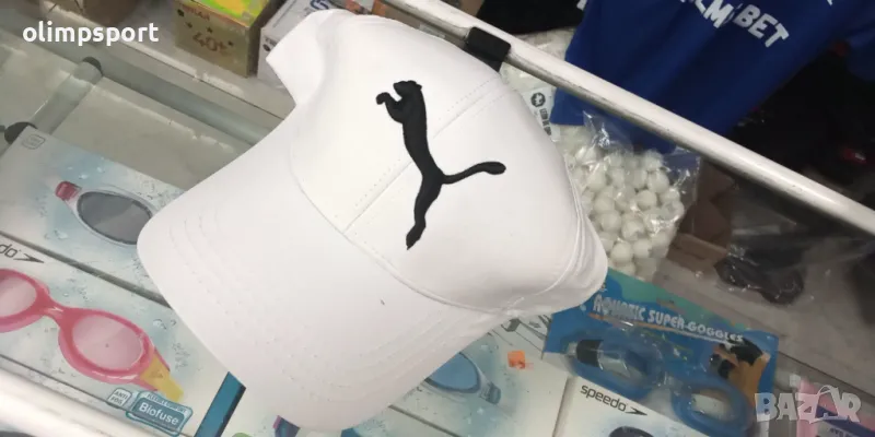 шапка с козирка Пума нова черна, бяла с регулация универсален размер, снимка 1