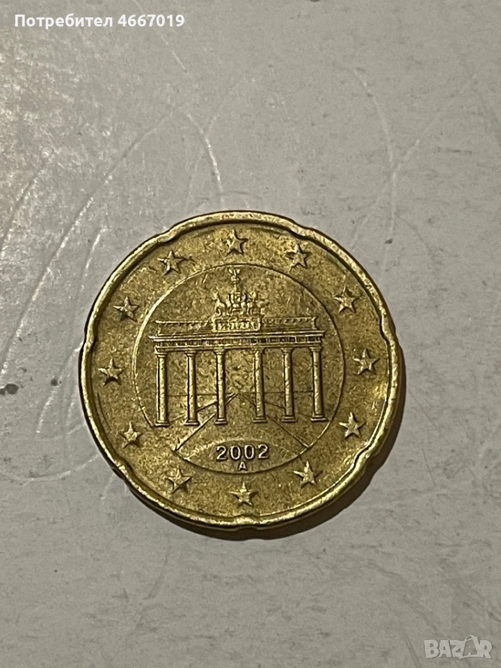 20 евро цента 2002 Германия , снимка 1