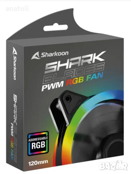 нов Вентилятор Sharkoon SHARK Blades PWM Black , снимка 1