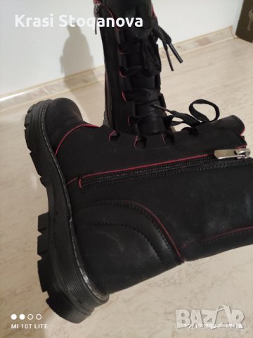 ❄️❄️ЗИМНИ❄️ МОДНИ Боти ТОПЛИ / НАБУК с Аксесоари + Подарък Аксесоар за Почистване , снимка 8 - Дамски боти - 39039713