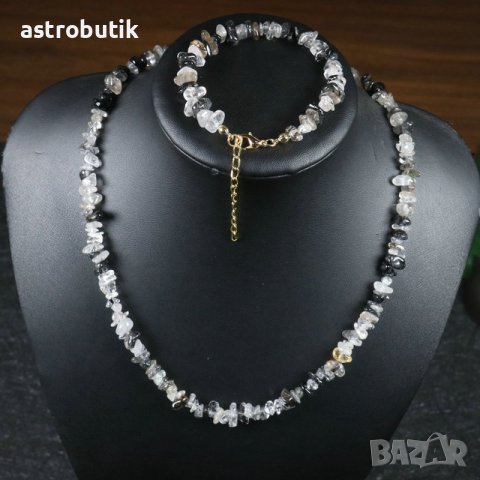 Комплект естествен Рутилов кварц