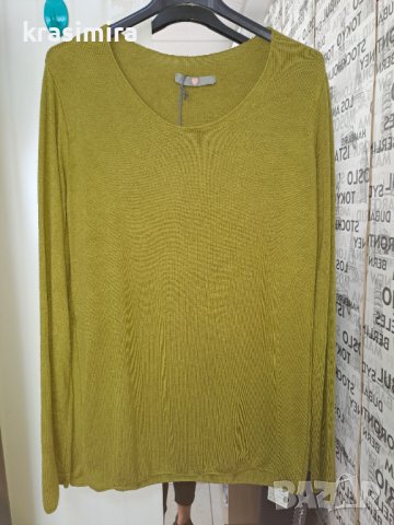 Мека блузка с ангора в зелено , снимка 6 - Блузи с дълъг ръкав и пуловери - 42469521