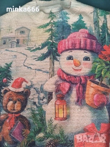 Коледен дамски пуловер