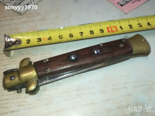 СТАРА НОЖКА С МЕД МЕСИНГОВ ОБКОВ-ВНОС ФРАНЦИЯ 1901251156, снимка 4 - Антикварни и старинни предмети - 48737661