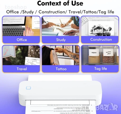 Професионален Термален Принтер A4 – За Татуировки (Stencil) и Офис – БЕЗ МАСТИЛО, снимка 4 - Принтери, копири, скенери - 53360824