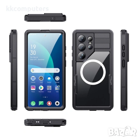 REDPEPPER IP68 водоустойчив магнитен калъф за Samsung Galaxy S26 Ultra – черен, син и оранжев, снимка 12 - Калъфи, кейсове - 53705468