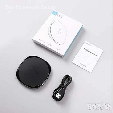 Нова зарядна подложка Kuulaa Qi зарядно 10W бързо за телефон Samsung Galaxy и iPhone, снимка 8 - Безжични зарядни - 53088451