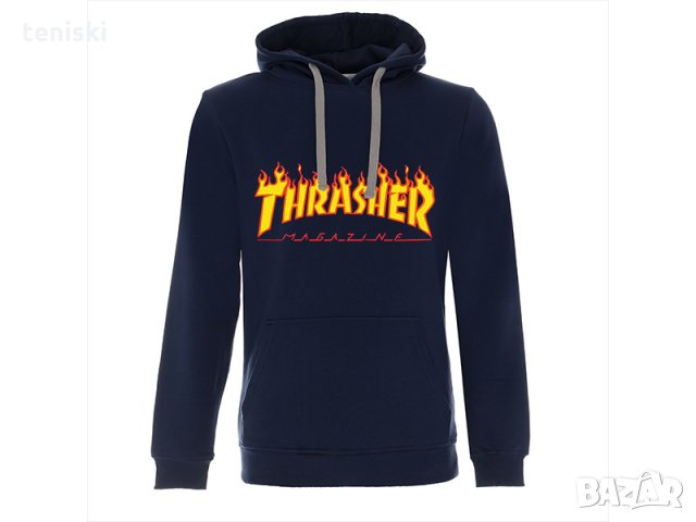 Суичър THRASHER FLAME LOGO , снимка 3 - Суичъри - 33877102