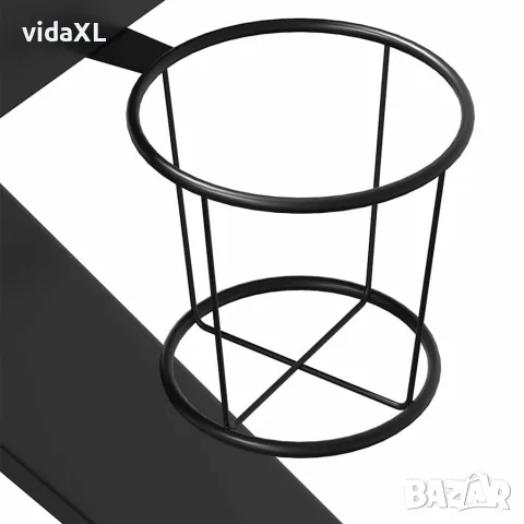 vidaXL Гейминг бюро с K-образни крака, черно, 90x60x75 см, снимка 9 - Бюра - 56146846