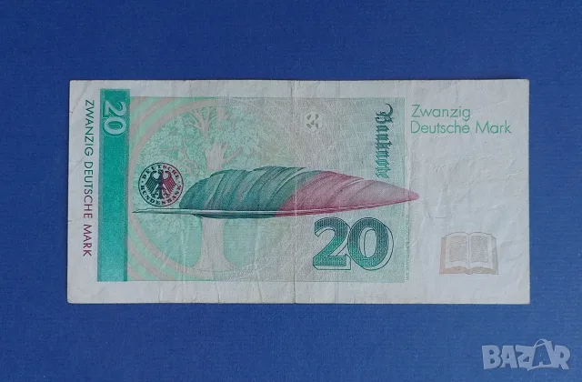 20 Дойче марки 1993 г., снимка 2 - Нумизматика и бонистика - 50923697