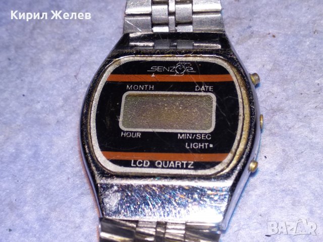 SENZOR LCD QUARTZ КОЛЕКЗИОНЕРСКИ МАРКОВ ЕЛЕКТРОНЕН ЧАСОВНИК с ВЕРИЖКА от НЕРЪЖДАЕМА СТОМАНА 26852, снимка 9 - Мъжки - 40126352