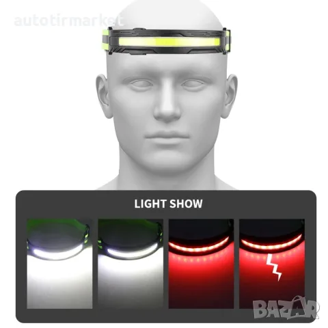 LED Челник със сензор + кабел – T296, снимка 8 - Аксесоари и консумативи - 56054357