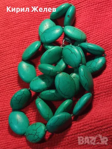 ШАРМАТЕН ТЮРКОАЗЕН РЕТРО АР ДЕКО СТИЛ ГЕРДАН КОЛИЕ 47274, снимка 9 - Колиета, медальони, синджири - 47309092