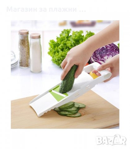 КУХНЕНСКО РЕНДЕ ЗА ЗЕЛЕНЧУЦИ С 5 ПРИСТАВКИ И ДЪРЖАЧ - код 1808, снимка 9 - Аксесоари за кухня - 34263905