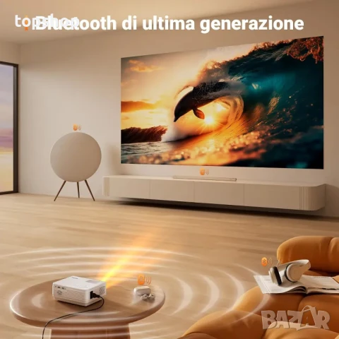 НОВ Преносим проектор Konsoefuly -до 200 инча, full hd 1080P, 15000 Lux, ±30° Keystone, 50% Zoom..., снимка 8 - Плейъри, домашно кино, прожектори - 50503843