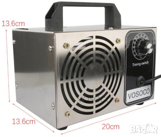 60 000 mg/h Мощен Озон Генератор на Озон Озонатор Пречиствател на Въздух Дезинфекция Вируси Бактерии, снимка 14 - Медицинска апаратура - 41370703