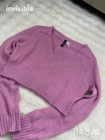 Къс пуловер, снимка 3 - Блузи с дълъг ръкав и пуловери - 48649352