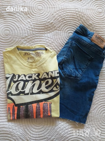 Дънков панталон и тениски Jack Jones И H&M 158 / 164, снимка 5 - Детски тениски и потници - 36319082
