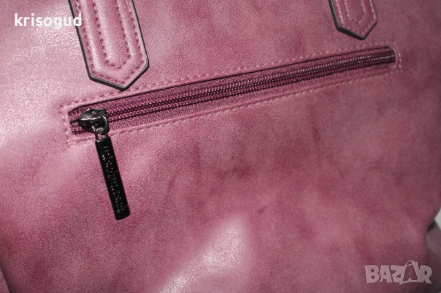 Оригинална дамска чанта Mischmasch Berlin, велур, снимка 4 - Чанти - 51195492