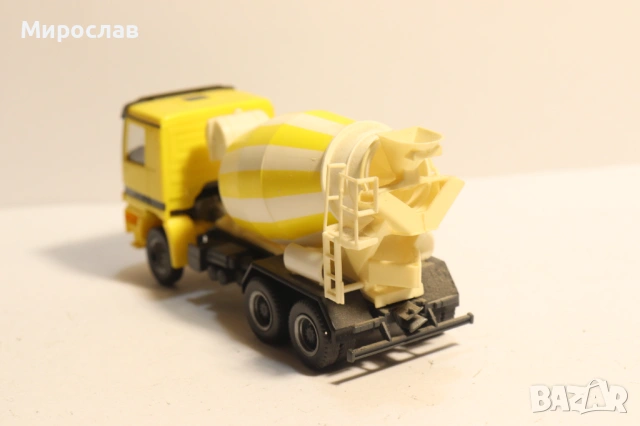 HERPA H0 1/87 MERCEDES БЕТОНОВОЗ МИКСЕР МОДЕЛ КАМИОН., снимка 4 - Колекции - 53537367