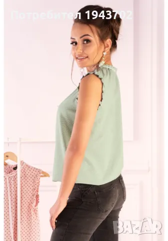 Дамски елегантен топ в зелено Atmade, снимка 3 - Корсети, бюстиета, топове - 48045135