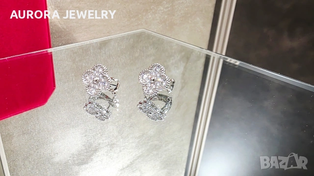 Van Cleef & Arpels VCA Silver Diamonds Clips Vintage Alhambra Дамски Обеци, снимка 10 - Обеци - 53344629