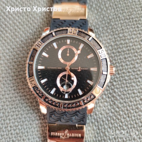 Новогодишна у!Луксозен механичен мъжки часовник Ulysse Nardin Marine , снимка 7 - Мъжки - 41510339
