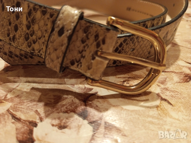 H&M Нов Красив Дамски Кожен Колан М/115см., снимка 3 - Колани - 52684500