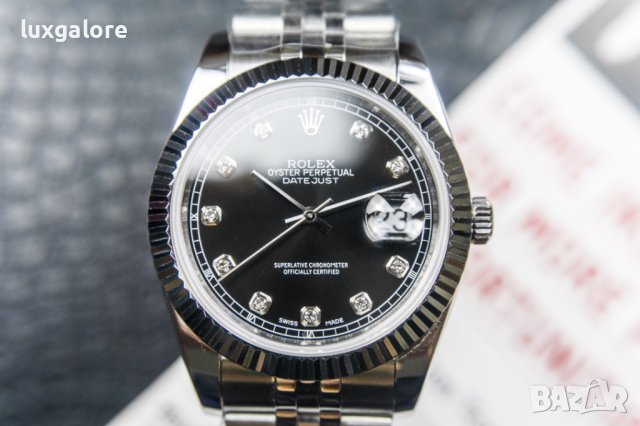 Мъжки часовник Rolex Oyster Perpetual Datejust Black Diamond с автоматичен механизъм, снимка 1 - Мъжки - 42112753