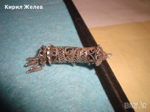 СТАРИННА СРЕБЪРНА ВИСУЛКА ФИЛИГРАННО ВИСОКОПРОБНО СРЕБРО НЕВЕРОЯТНА МАЙСТОРСКА РЪЧНА ИЗРАБОТКА 25213, снимка 13 - Антикварни и старинни предмети - 34854543