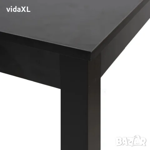vidaXL Бар маса, МДФ, черна, 55x55x107 см, снимка 4 - Маси - 56146363
