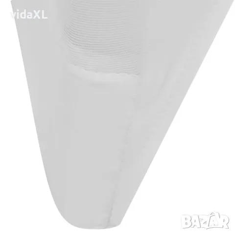 vidaXL Покривни калъфи за столове, 100 бр, еластични, бели, снимка 4 - Покривки за маси - 56146403