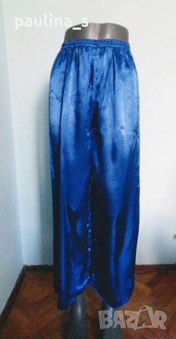 Пижама от копринен сатен / турско синьо / кобалтово синьо, снимка 6 - Пижами - 36362241