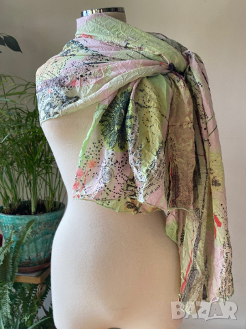 Летен шал в пастелни цветове, снимка 4 - Шалове - 44773419