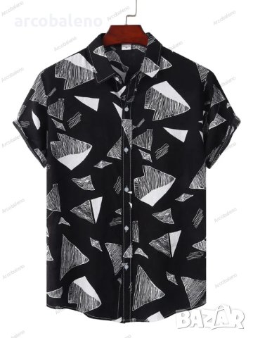 Мъжка памучна ежедневна риза с къс ръкав в плътен цвят, 10цвята , снимка 15 - Ризи - 41211154