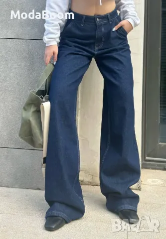 Сини дамски дънки , снимка 4 - Спортни екипи - 48652193