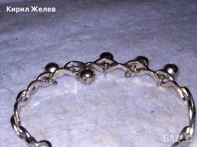 СРЕБРИСТА АЖУРНА РЕТРО ГРИВНА от НЕРЪЖДАЕМА СТОМАНА с КАМБАНКИ / ЗВЪНЧЕТА 38315, снимка 8 - Гривни - 41148038