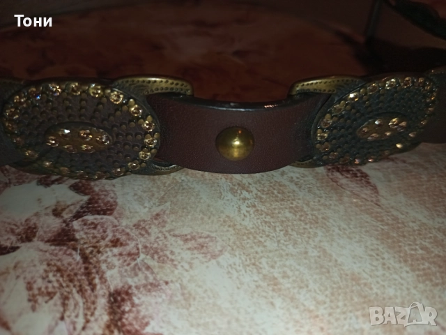 MADELEINE Италиански Дамски Колан от Естествена Кожа Нов 95см., снимка 2 - Колани - 52777302