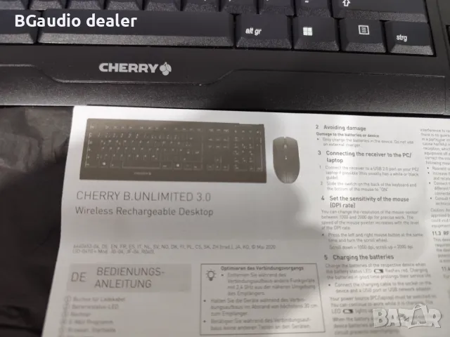 Клавиатура и мишка Cherry, снимка 2 - Клавиатури и мишки - 49866989