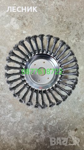 Диск телена четка за бензинова коса(тример), снимка 4 - Градинска техника - 41002466