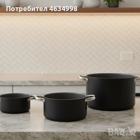 Алуминиева тенджера с мраморно покритие и капак – здравословно готвене без загаряне, снимка 4 - Съдове за готвене - 52581191