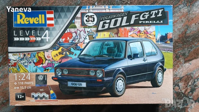 VW Golf 1 GTI Pirelli , Revell. , снимка 2 - Коли, камиони, мотори, писти - 56341018