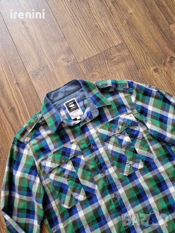 Страхотна мъжка риза G STAR RAW,   размер L , снимка 3 - Ризи - 41813116