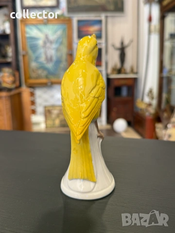 Немска порцеланова фигура на канарче. №7905, снимка 2 - Колекции - 53663743