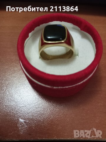 Златист и сребрист мъжки пръстен от полирана стомана, снимка 3 - Пръстени - 39317444
