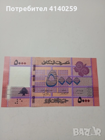 ЛИВАН БАНКНОТА 5000 ЛИВРИ 2021 Г , снимка 3 - Нумизматика и бонистика - 52797543
